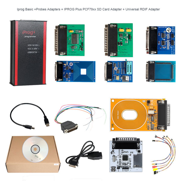 V84 Iprog+Basic + IPROG Plus PCF79xx SD Card Adapter + Universal RDIF Adapter